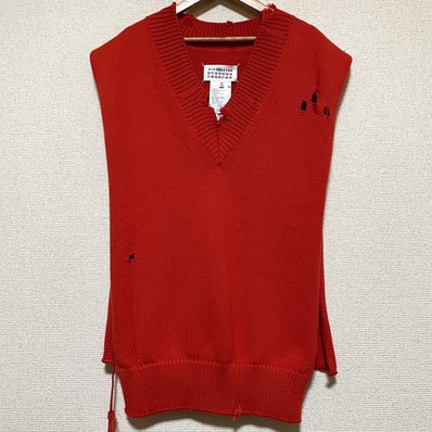 マルジェラ Maison margiela ニットベスト ダメージ加工