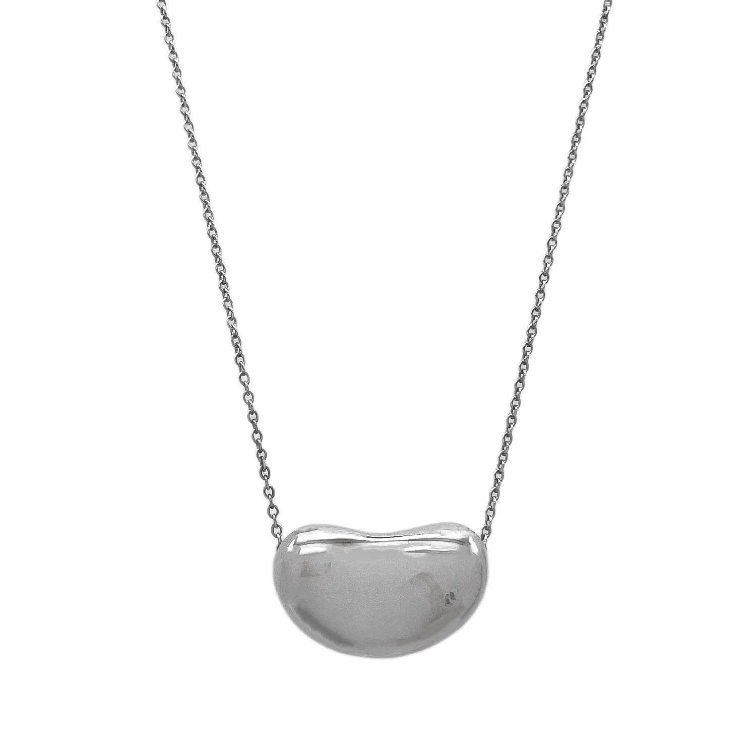 TIFFANY&Co. ティファニー ビーン ネックレス
 ペンダント 豆 有機的 SV925 シルバー 新品仕上済 ユニセックス
 【中古】