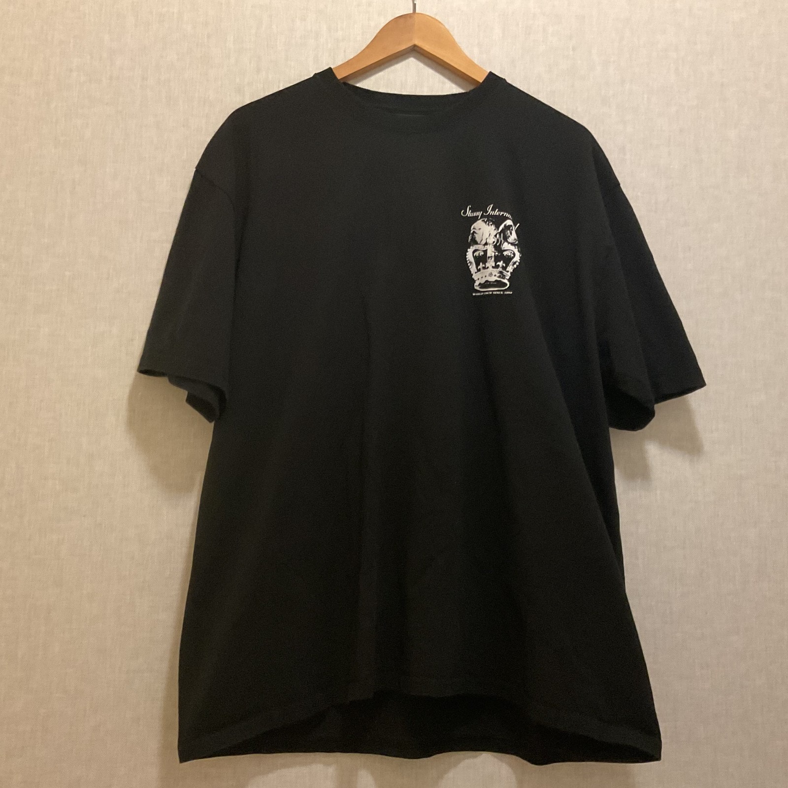 STUSSY 【ステューシー】 半袖 Tシャツ ブラック ドッグ プリント XL