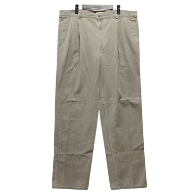 L.L.BEAN エルエルビーン タック チノ ワークパンツ グレー系 サイズ42×34 正規品 / B5813