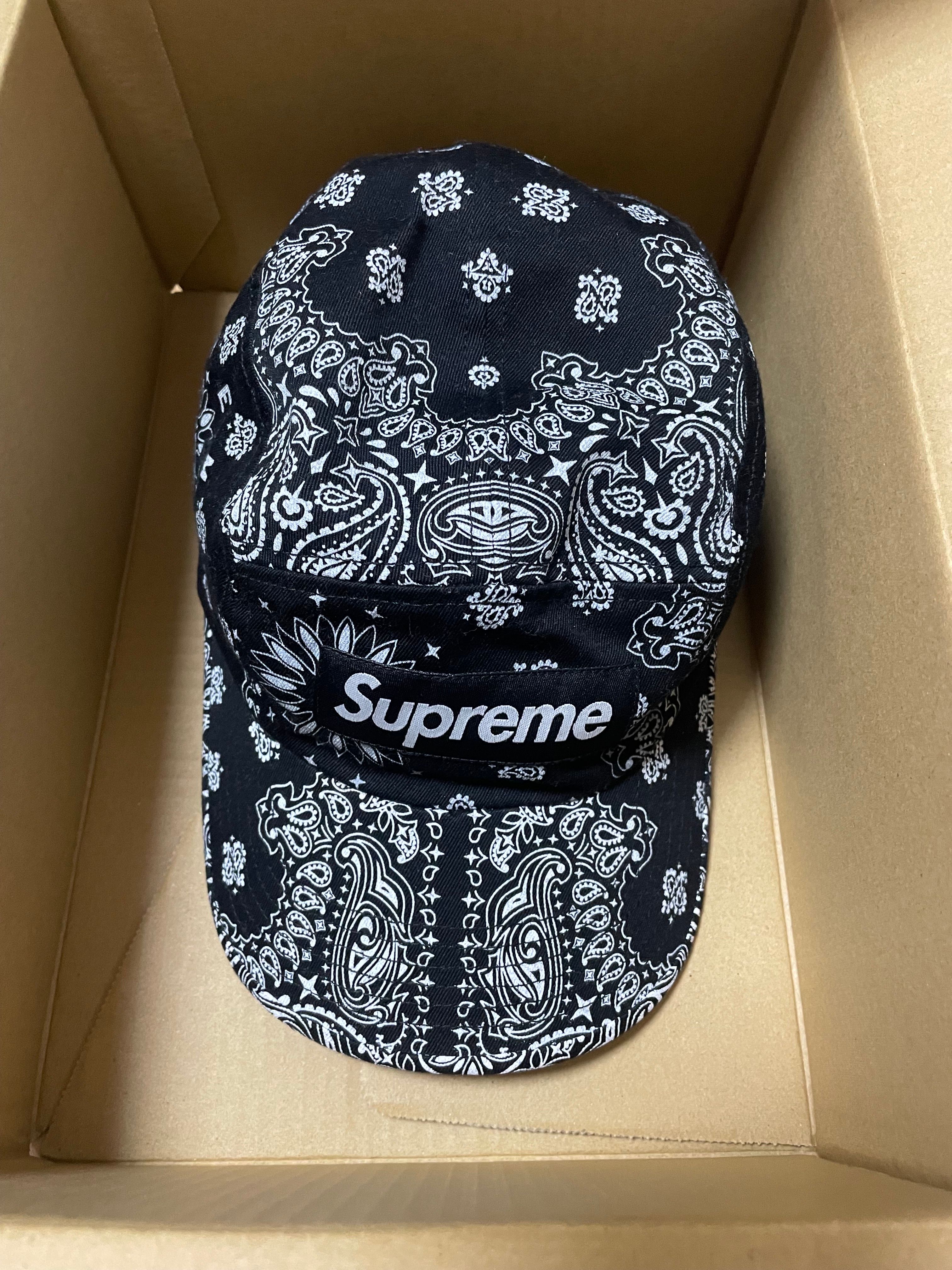Supreme Bandana Camp Cap "Black"
