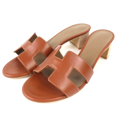 未使用品 エルメス ミュール オアジス サンダル ゴールド 36 071002Z