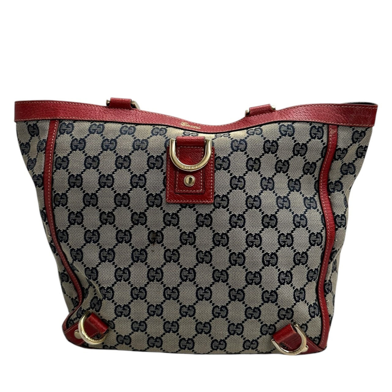 GUCCI グッチ アビー ベージュ レッド ゴールド金具 GGキャンバス レザー/ ハンドバッグ トートバッグ S1-00092 【中古】