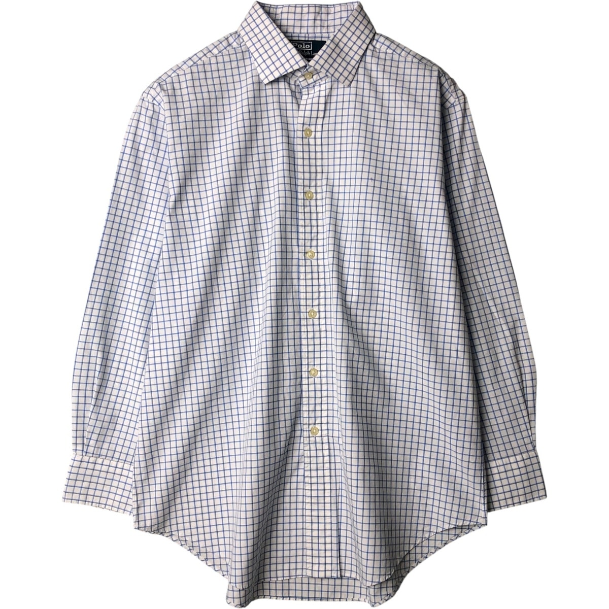 古着 ラルフローレン Ralph Lauren POLO by Ralph Lauren REGENT CLASSIC FIT ワイドカラー 長袖 コットンチェックシャツ メンズXL相当/eaa578087
