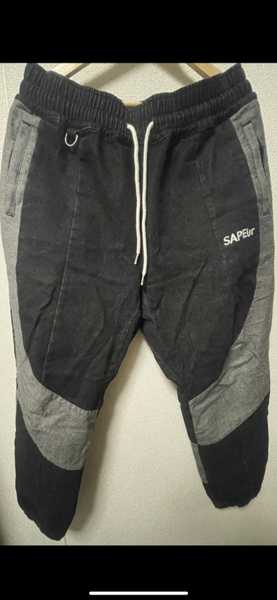 SAPEur DENIM TRACK PANTS "Black"