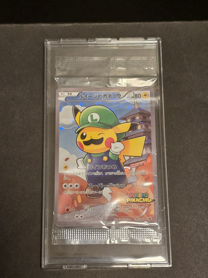 luigi pokemon card Pikachu 296 XY-P Case | XY Promo Luigi Pikachu 296/XY-P Custom Pokemon