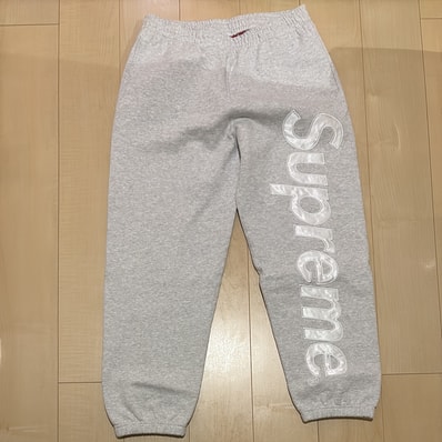 Supreme Satin Applique Sweatpant "Ash Grey"