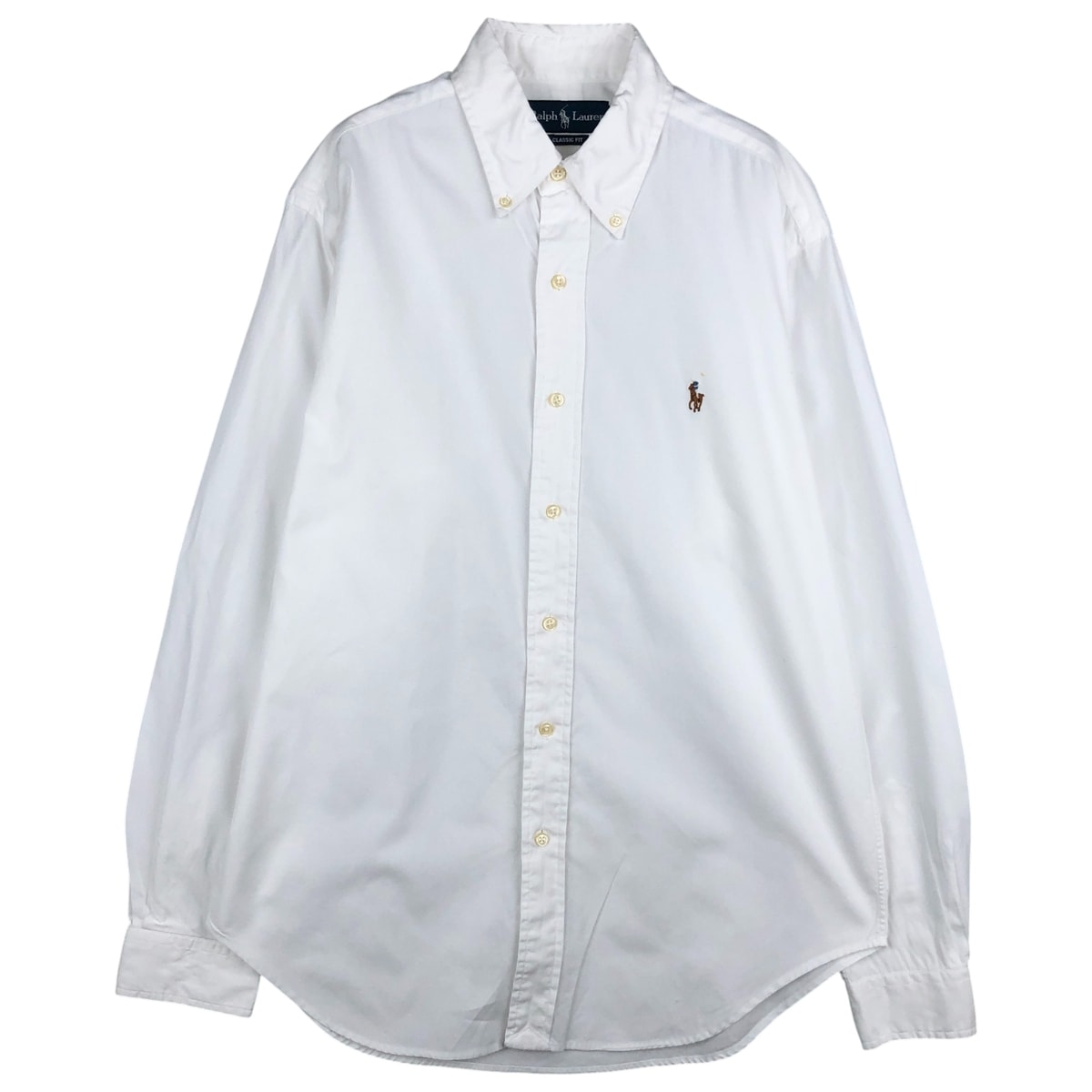 古着 ラルフローレン Ralph Lauren CLASSIC FIT クラシックフィット 長袖 ボタンダウンシャツ メンズM相当/eaa610122
