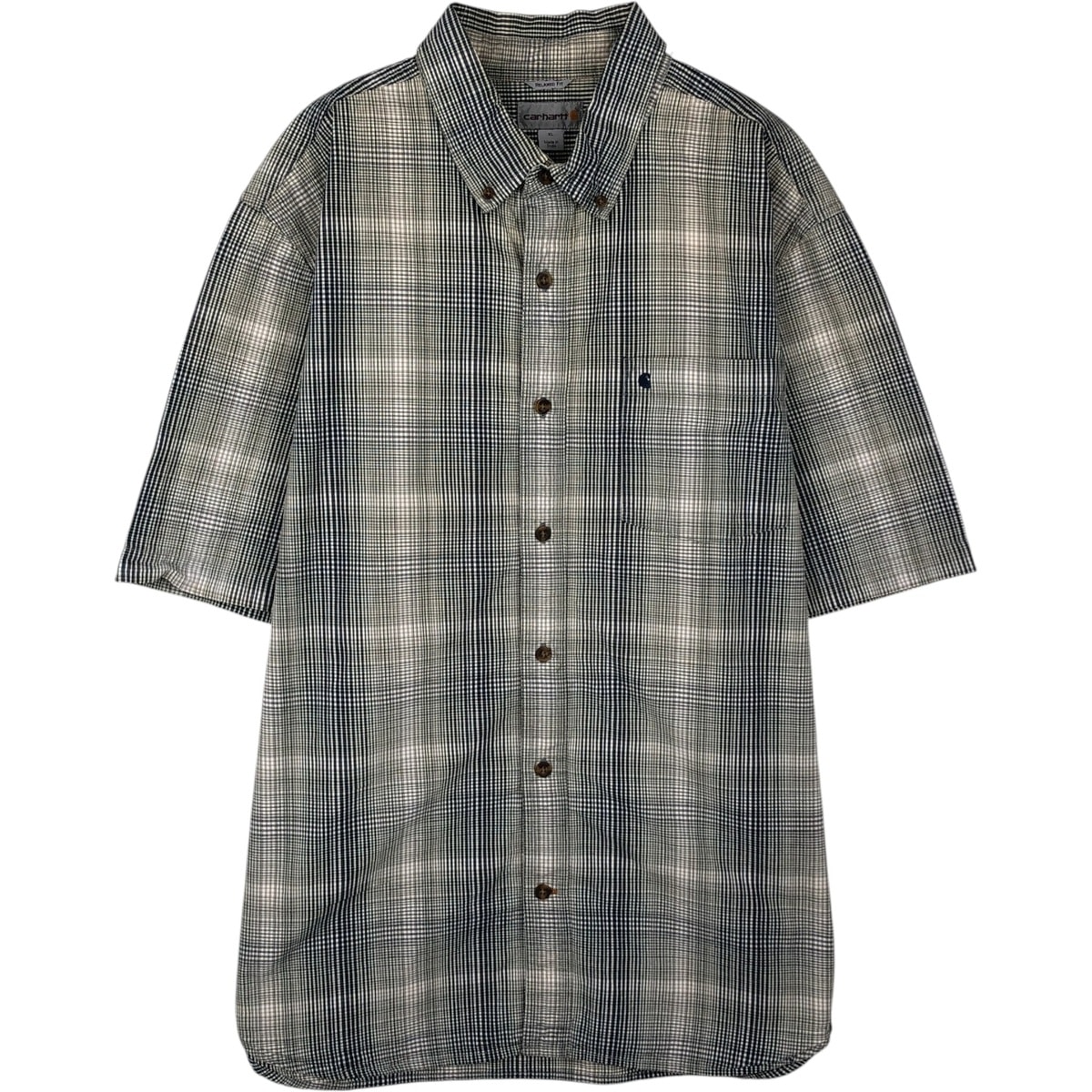 古着 カーハート Carhartt RELAXED FIT チェック柄 ボタンダウン 半袖 ワークシャツ メンズXL相当/eaa647745