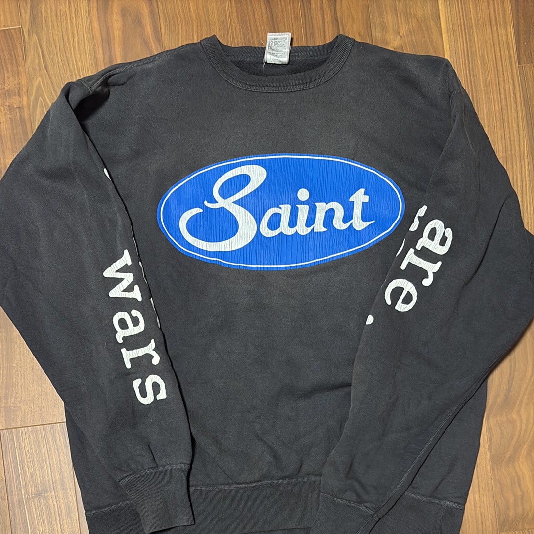 SAINT Mxxxxxx Crewneck Sweat Shirt Trival Wars "Black"