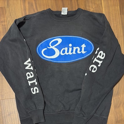 SAINT Mxxxxxx Crewneck Sweat Shirt Trival Wars "Black"
