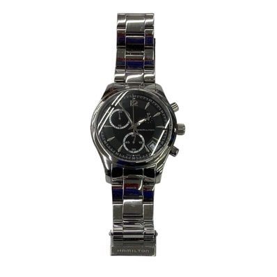 186005 動作未確認 HAMILTON ハミルトン 腕時計 ジャズマスター クロノグラフ H185120 シルバー メンズ