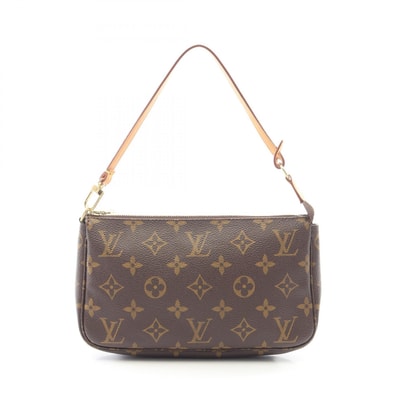 ルイ・ヴィトン LOUIS VUITTON ポシェットアクセソワール モノグラム ハンドバッグ バッグ PVCコーティングキャンバス レザー モノグラム レディース ブラウン系 M51980 【中古】