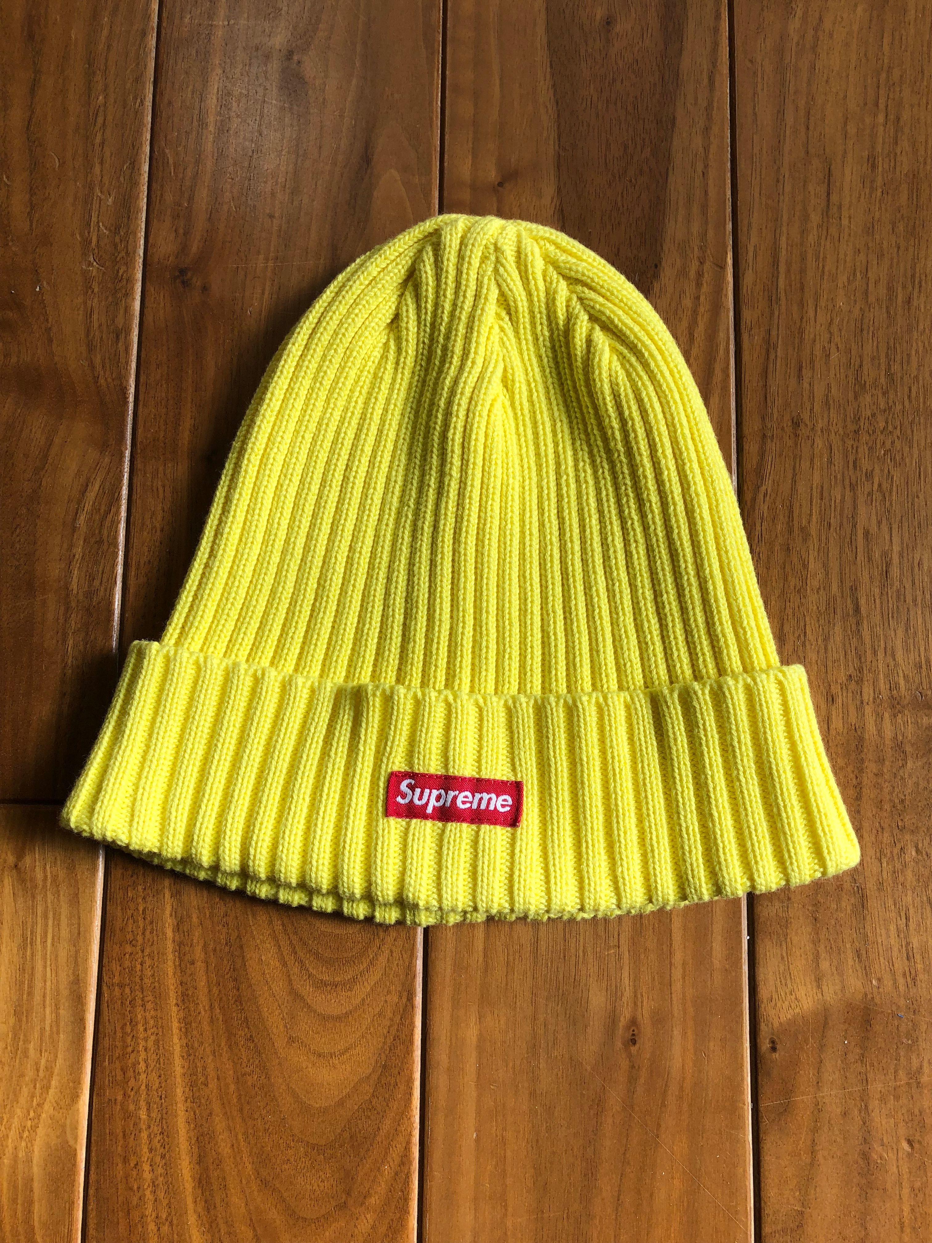 Supreme SS21 Overdyed Beanie "Yellow"(21SS)