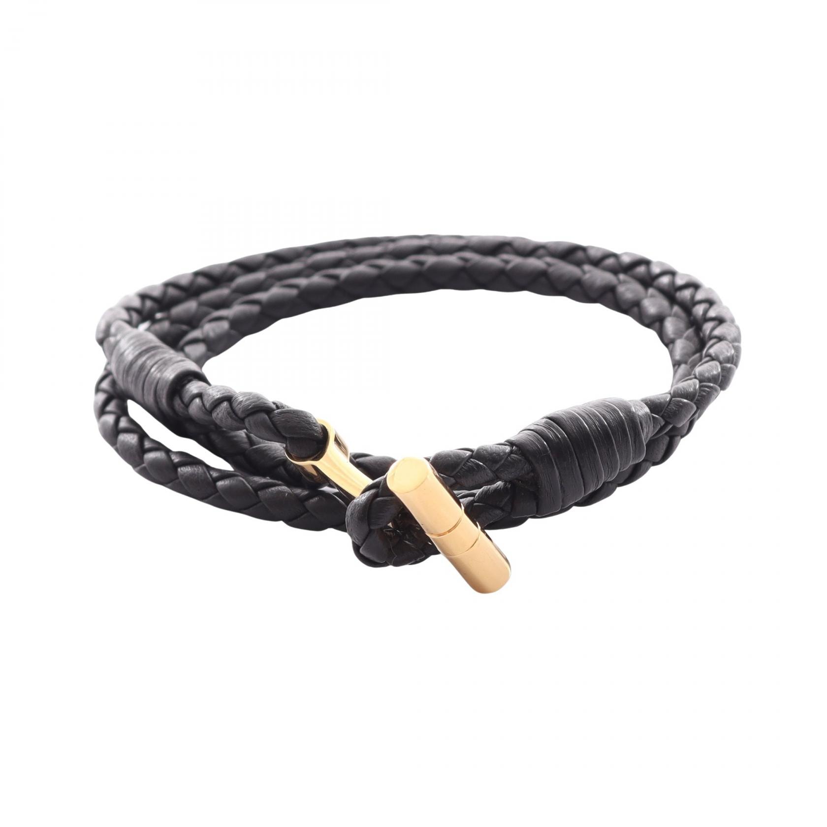 トムフォード TOM FORD T ブレスレット アクセサリー レザー GP(ゴールドメッキ) メンズ ブラウン系 / ゴールド系 JM005ICL002GEIRM 【新品】