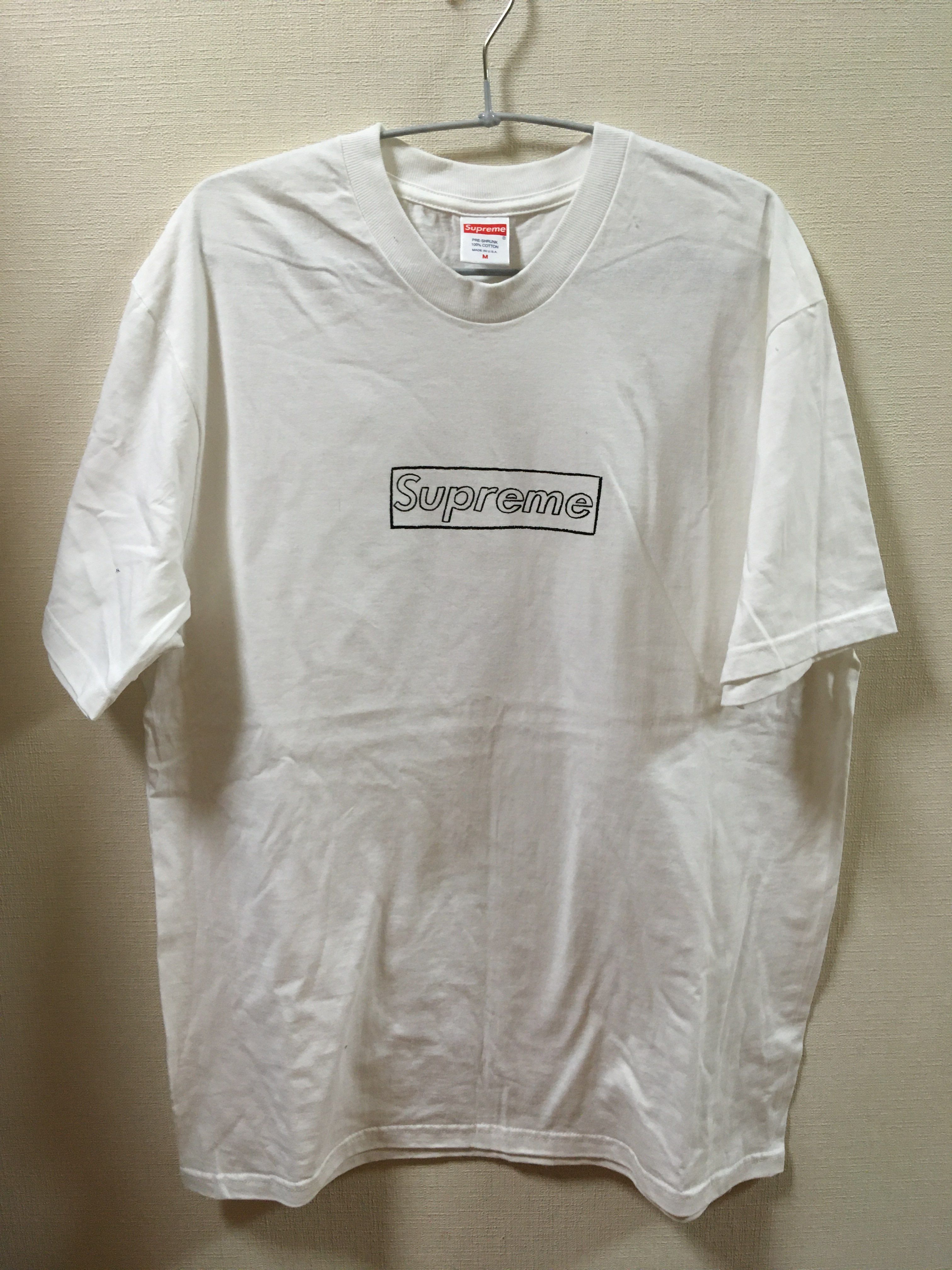 Supreme KAWS Chalk Logo Tee "White"