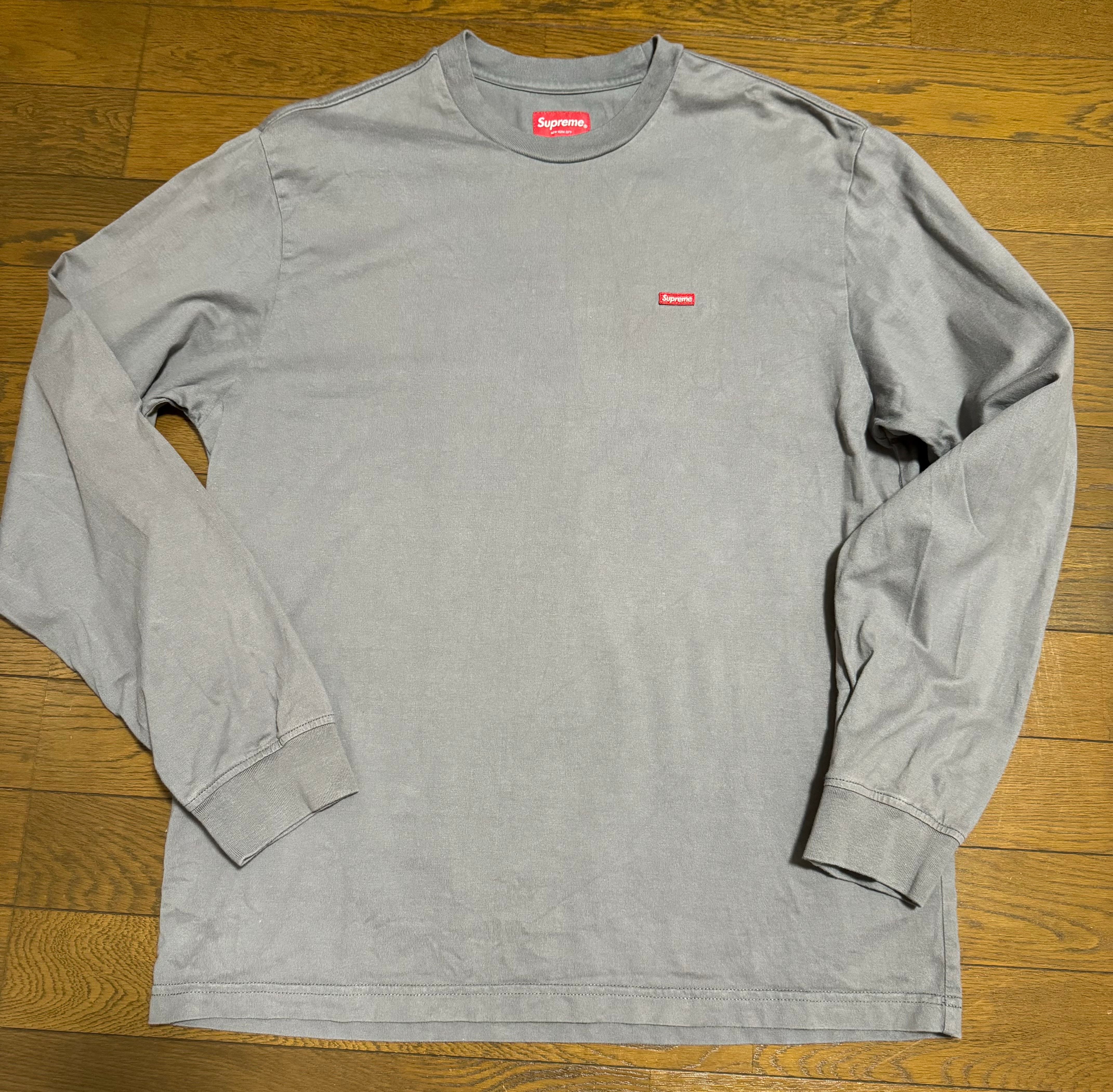 Supreme Small Box L/S Tee "Charcoal"(22FW)