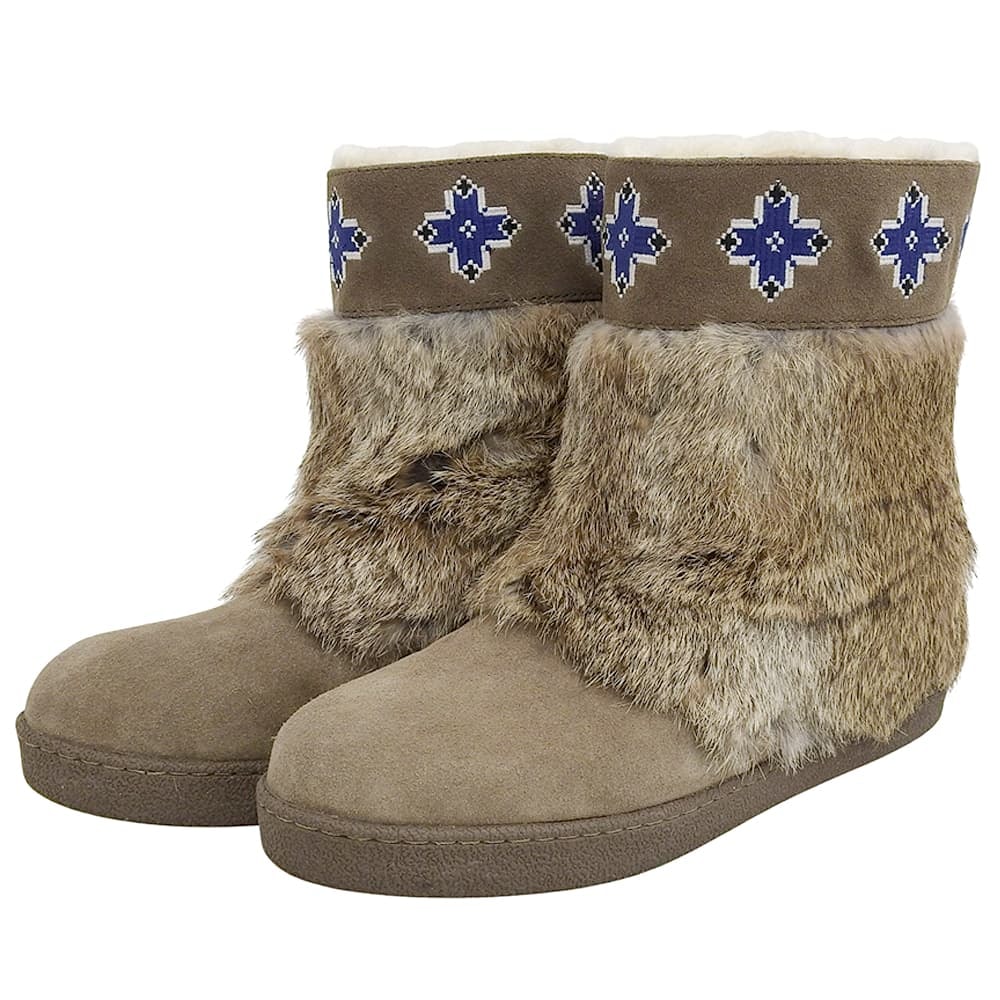 トリーバーチ ラビットファー ムートンブーツ シューズ メンズ ブラウン 10 10