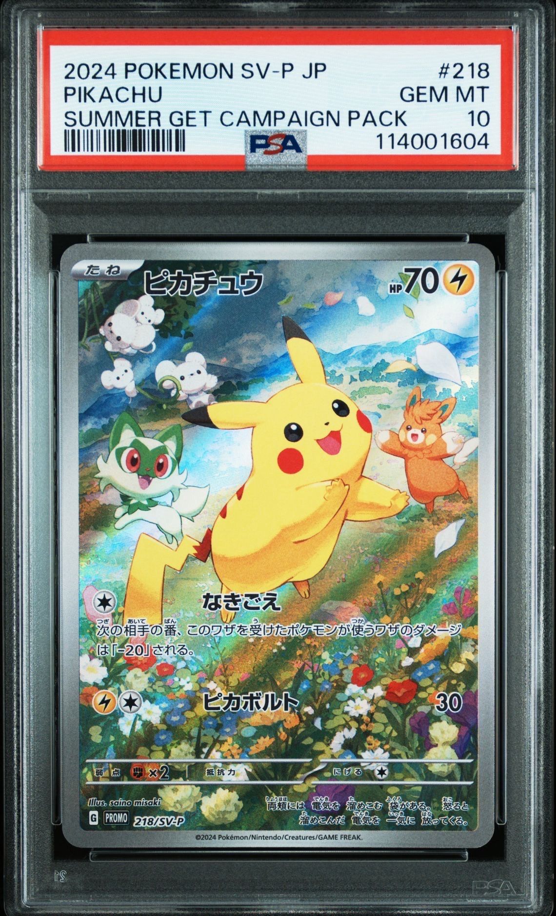 ピカチュウ P [SV-P 218](プロモカードパック「ポケカの夏がキタ!プロモカードGetキャンペーン!」)