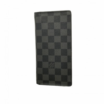 【6fc4132】ルイヴィトン 長財布 ダミエ・グラフィット ポルトフォイユブラザ N62665 ブラック【中古】メンズ