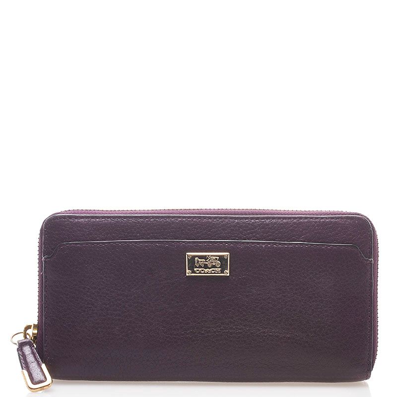 コーチ ラウンドファスナー 長財布 レザー レディース COACH 【1-00
