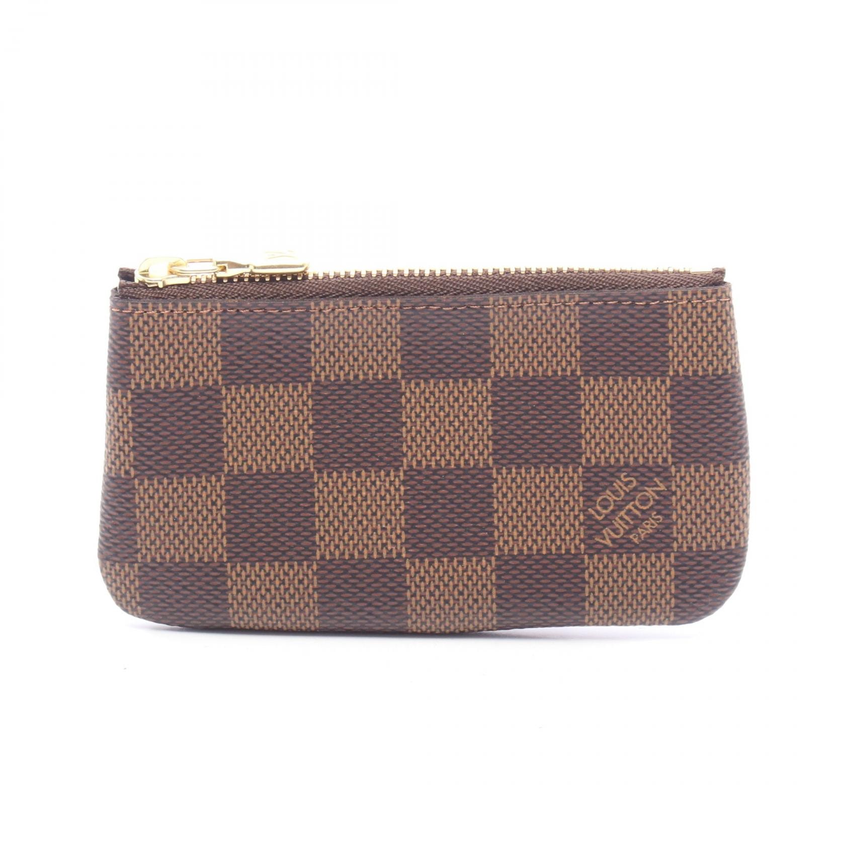 ルイ・ヴィトン LOUIS VUITTON ポシェット クレ ダミエエベヌ キーリング付き コインケース 財布 レザー PVC メンズ レディース ブラウン系 N62658 【中古】