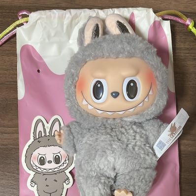 POP MART THE MONSTERS (LABUBU) Exciting Macaron Plush Series SESAME BEAN