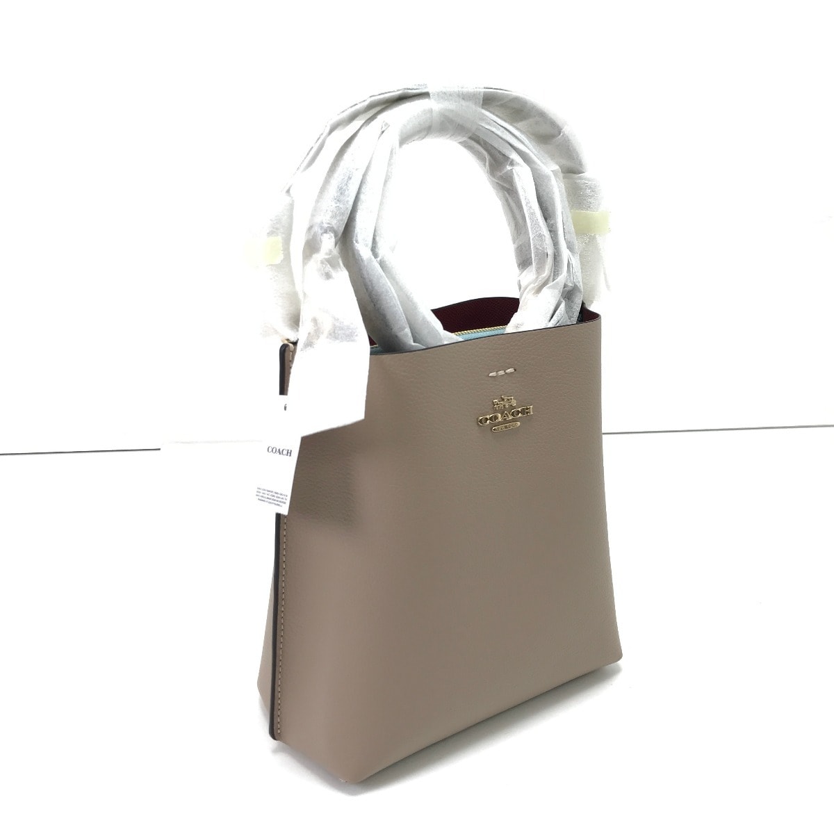 COACH コーチ ハンドバッグ ストラップ付 レザー CA177 ベージュ