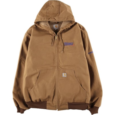 古着 カーハート Carhartt アクティブジャケット ダックフルジップパーカー USA製 メンズXL相当/eaa603679