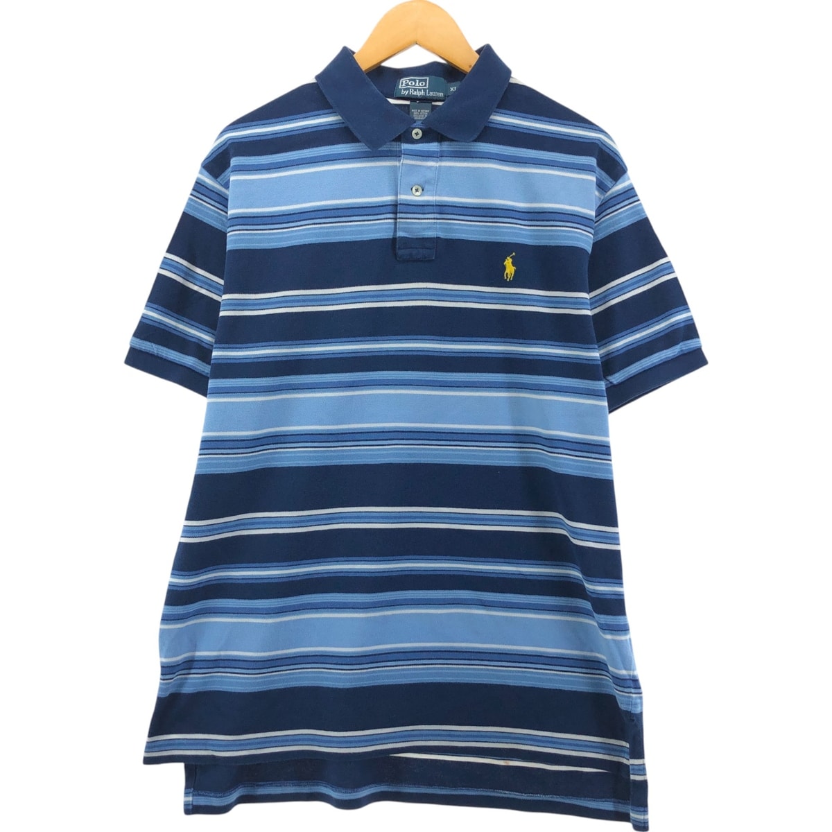 古着 ラルフローレン Ralph Lauren POLO by Ralph Lauren 半袖 ボーダー ポロシャツ メンズXL相当/eaa546052