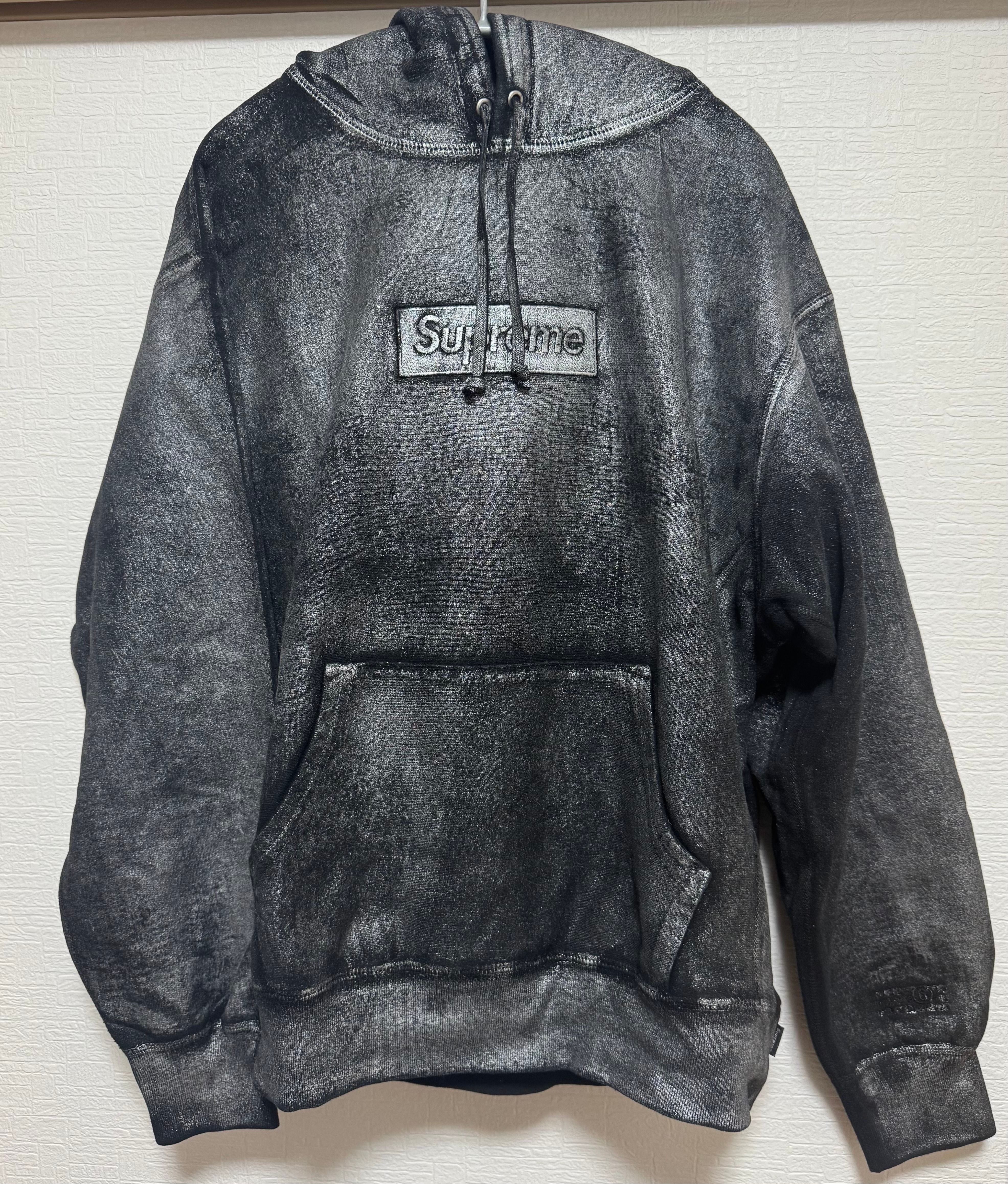 Supreme x MM6 Maison Margiela Foil Box Logo Hooded Sweatshirt "Black"