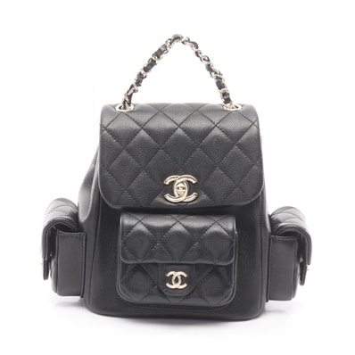 シャネル CHANEL マトラッセ リュックサック バックパック バッグ キャビアスキン(グレインドカーフ) レディース ブラック系 AS4399 【中古】