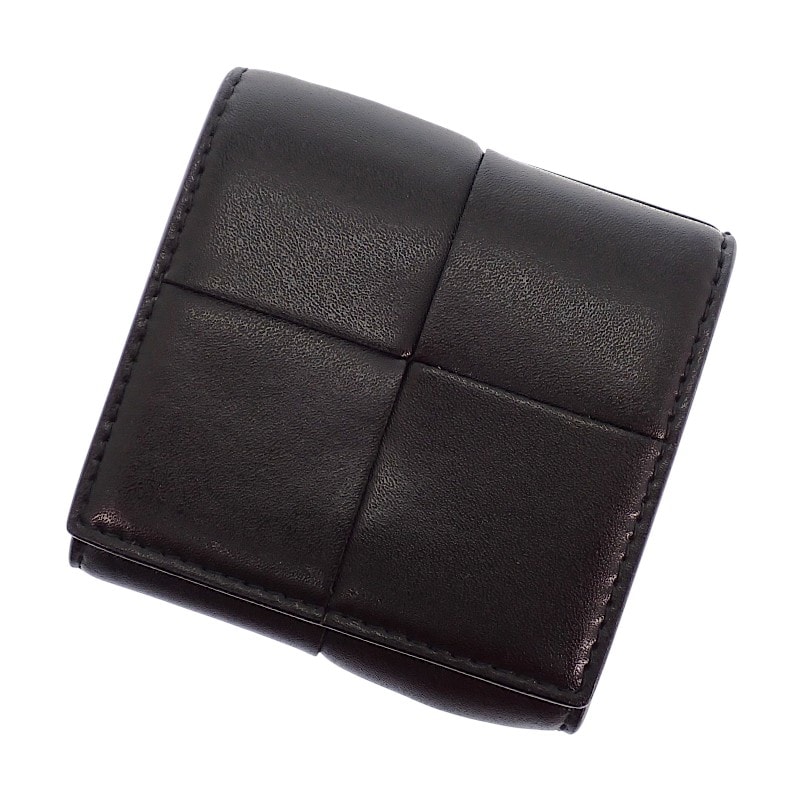 ボッテガヴェネタ カセット コインパース カーフ ブラック【中古】【ABランク】