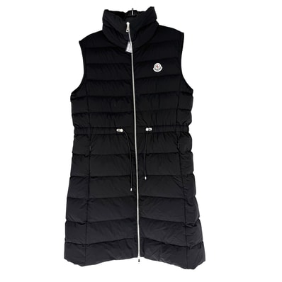 MONCLER モンクレール ダウンベスト LANDE アウター アパレル 服 3サイズ ブラック 黒 シルバー金具 ナイロン ポリウレタン レディース 秋 冬 美品【中古品】