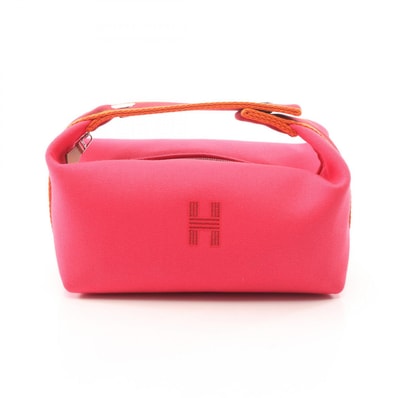 エルメス HERMES ブリッドアブラックPM ハンドバッグ バッグ キャンバス ハイビスカス レディース ピンク系 / ボルドー系 / オレンジ系 H104222M 【中古】