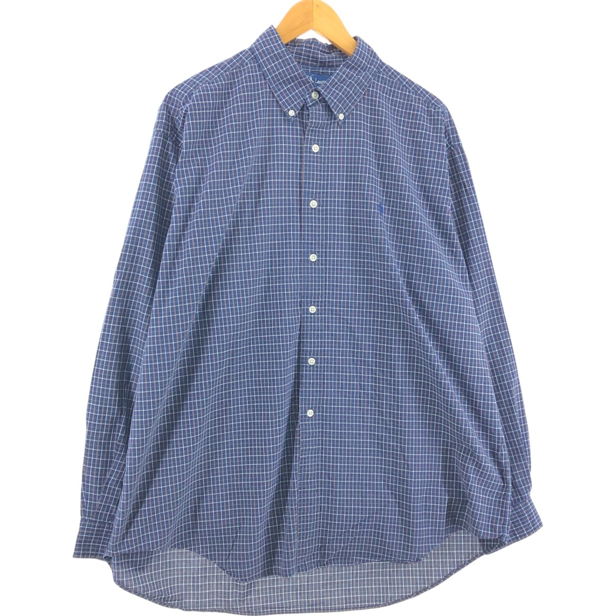 古着 ラルフローレン Ralph Lauren BLAKE 長袖 ボタンダウンチェックシャツ メンズXL相当/eaa546834
