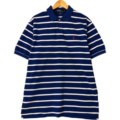 古着 ラルフローレン Ralph Lauren POLO by Ralph Lauren 半袖 ボーダー ポロシャツ メンズXL相当/eaa559604