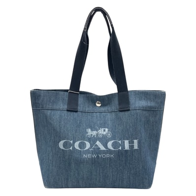 〇〇COACH コーチ デニム トートバッグ F67415 ブルー