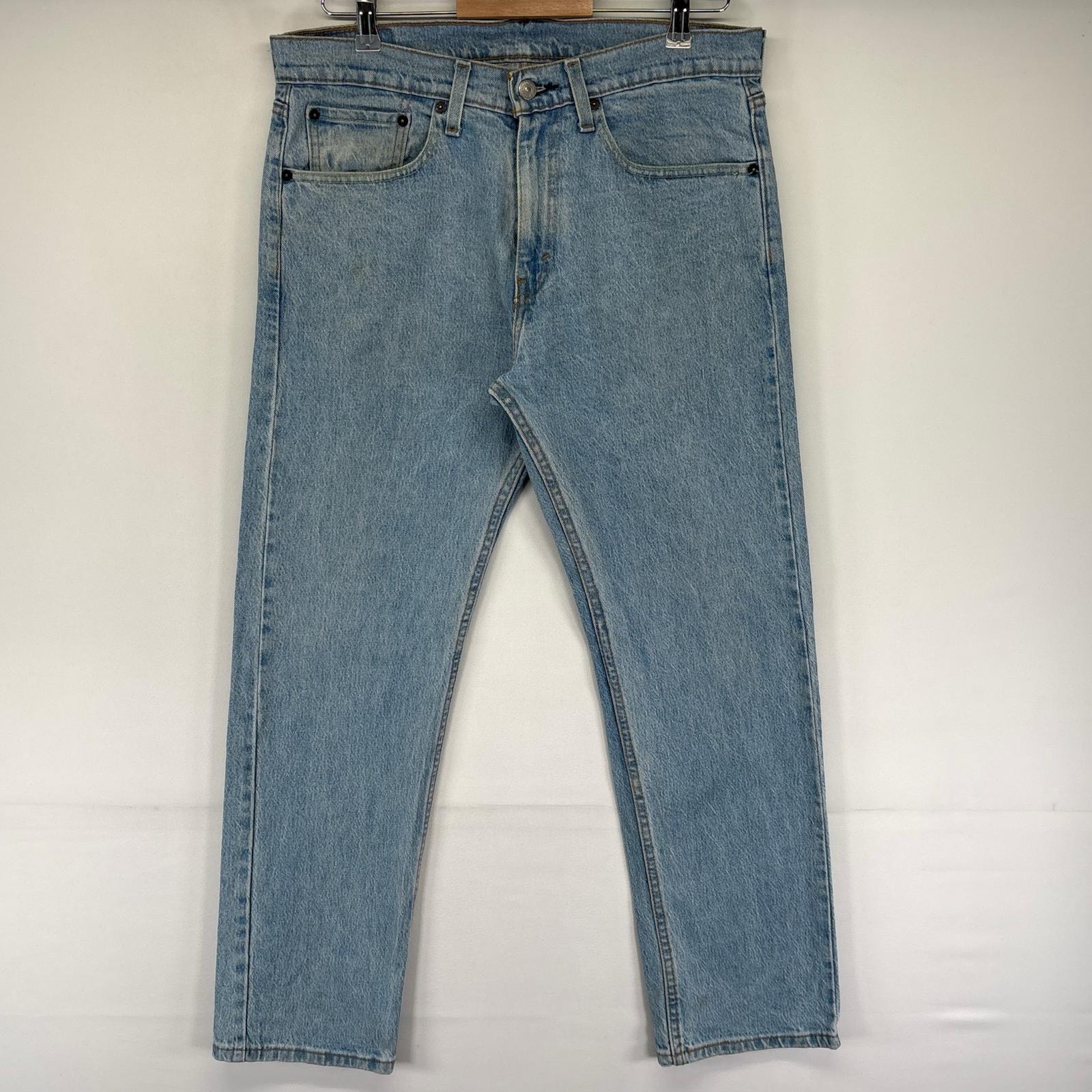 古着 リーバイス Levi's デニム パンツ 505 ストレート ジーパン ジップフライ ジーンズ ジーパン W32 L29  ブルー系 メンズ