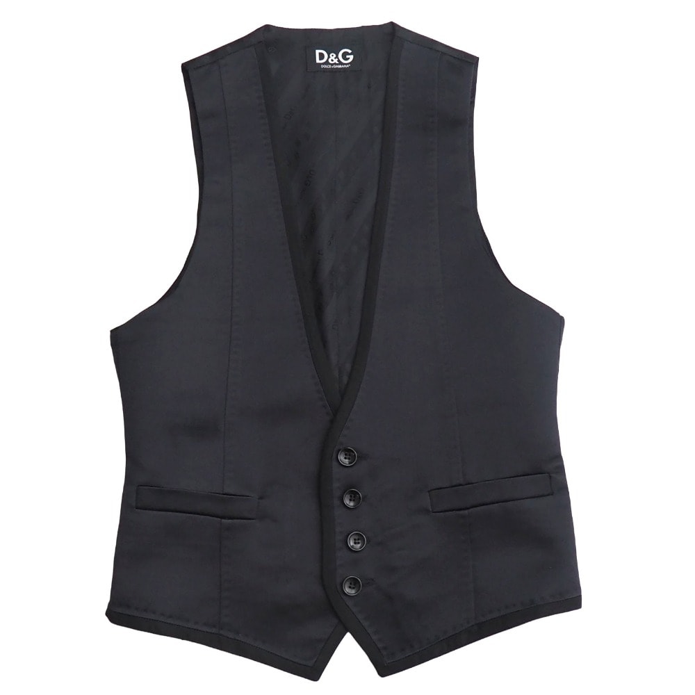 ■美品■D&G ディーアンドジー ベスト サイズ44 ジレ サテン ブランド古着【中古】20260729/RB0261