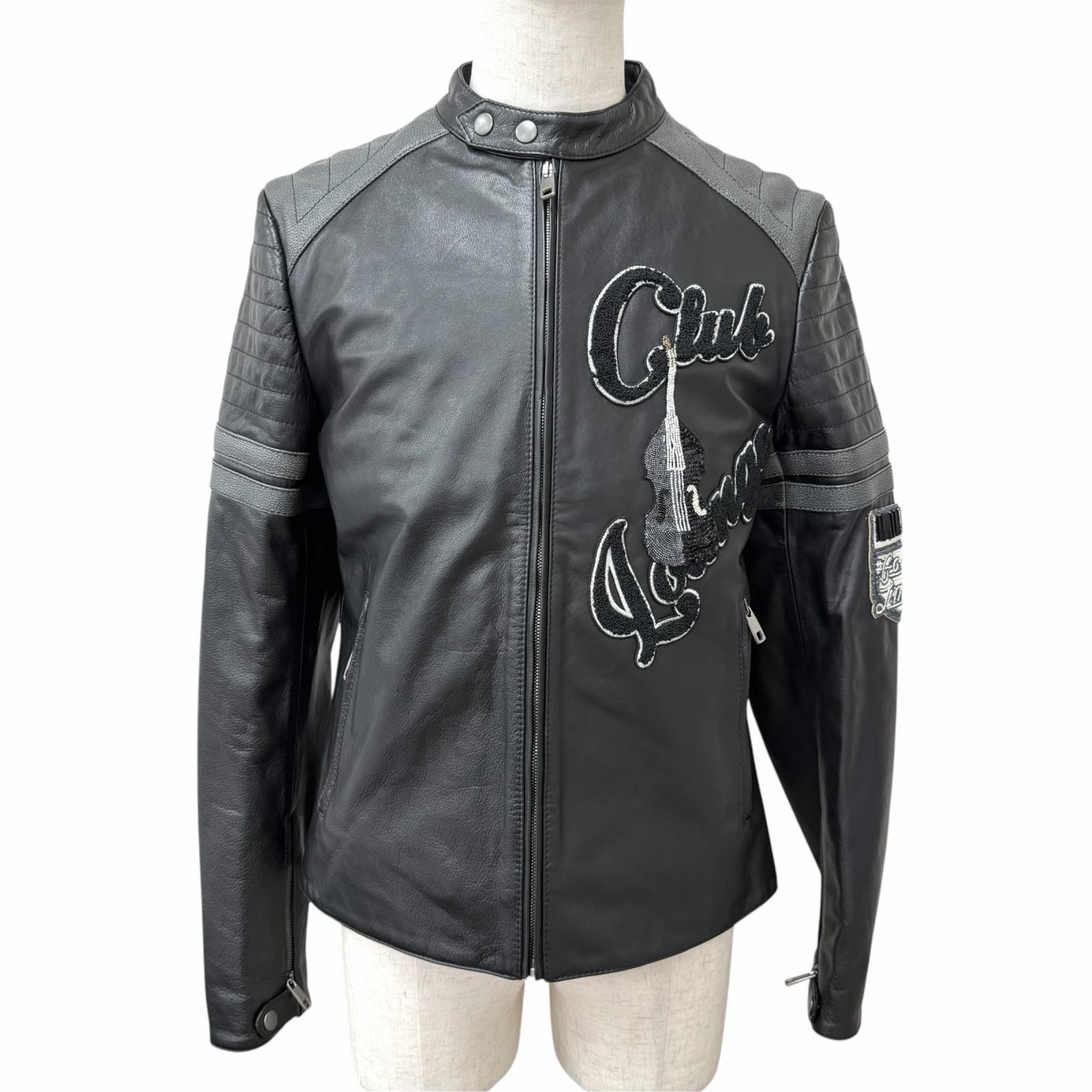 極美品 ドルチェ&ガッバーナ レザージャケット ブラック 50 G9HP7Z