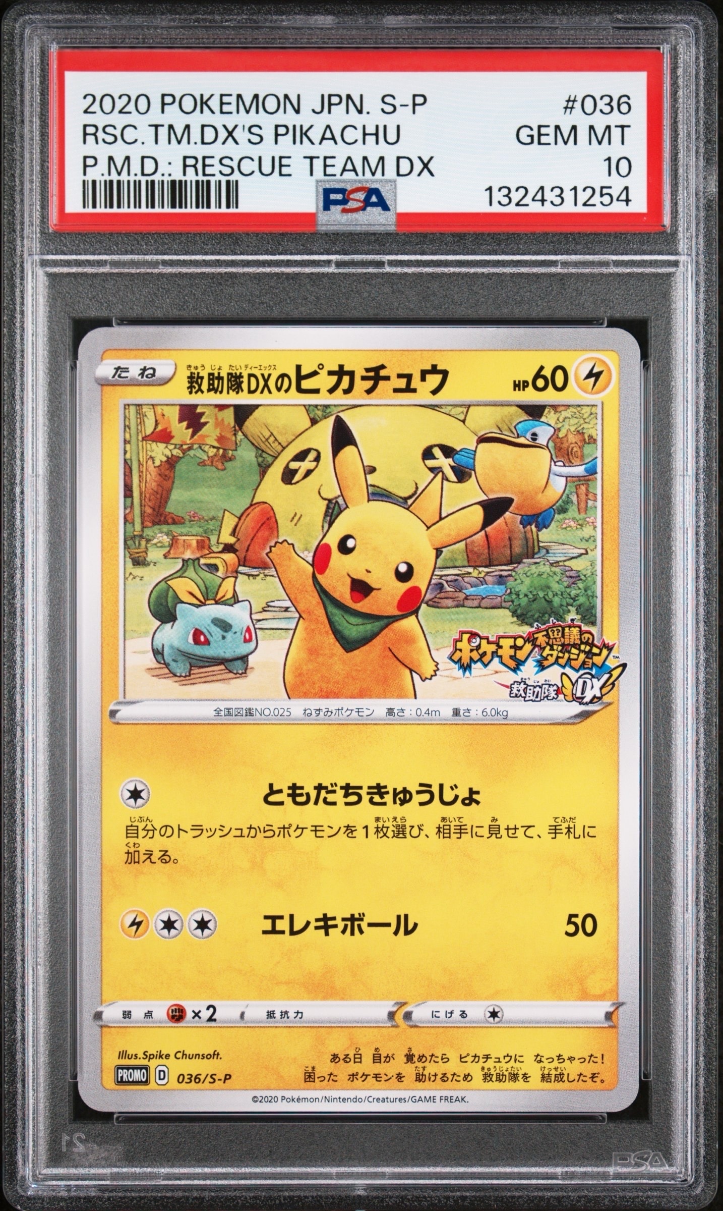 救助隊DXのピカチュウ: プロモ[S-P 036](プロモーションカード「S-P」)
