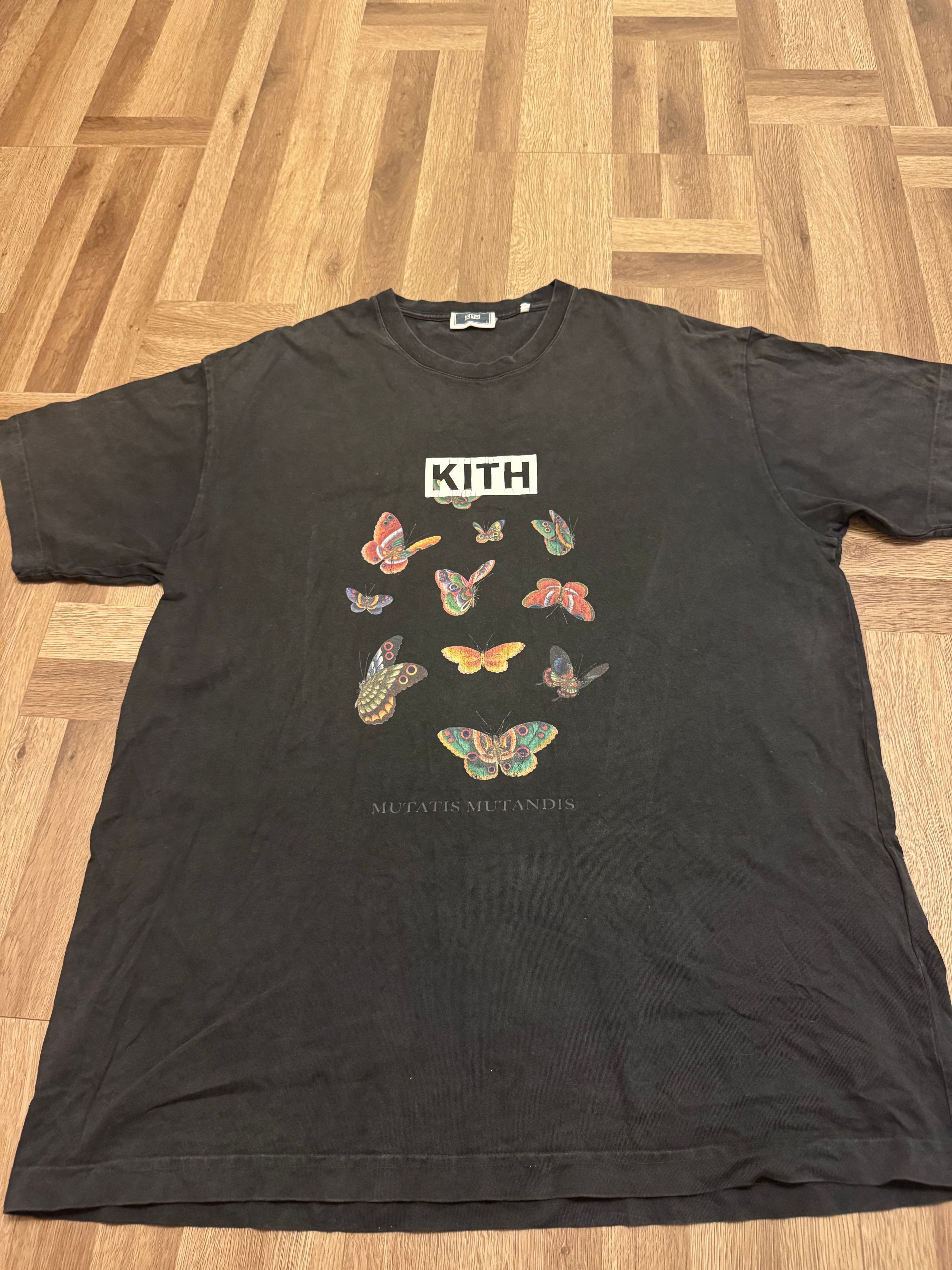 Kith Box Logo Butterfly Vintage T-shirt "Black" KH030117