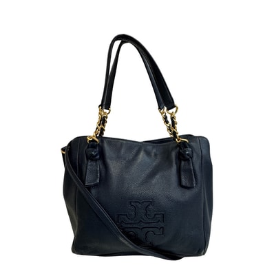 トリーバーチ Tory Burch ショルダーバッグ ロゴ ハンド トート ワンショルダーバッグ 鞄 チェーン 2way 斜め掛け ネイビー