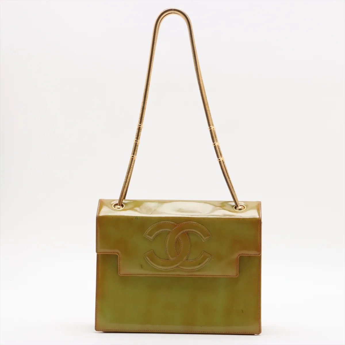 シャネル ココマーク ブルーショルダーバッグ レザー