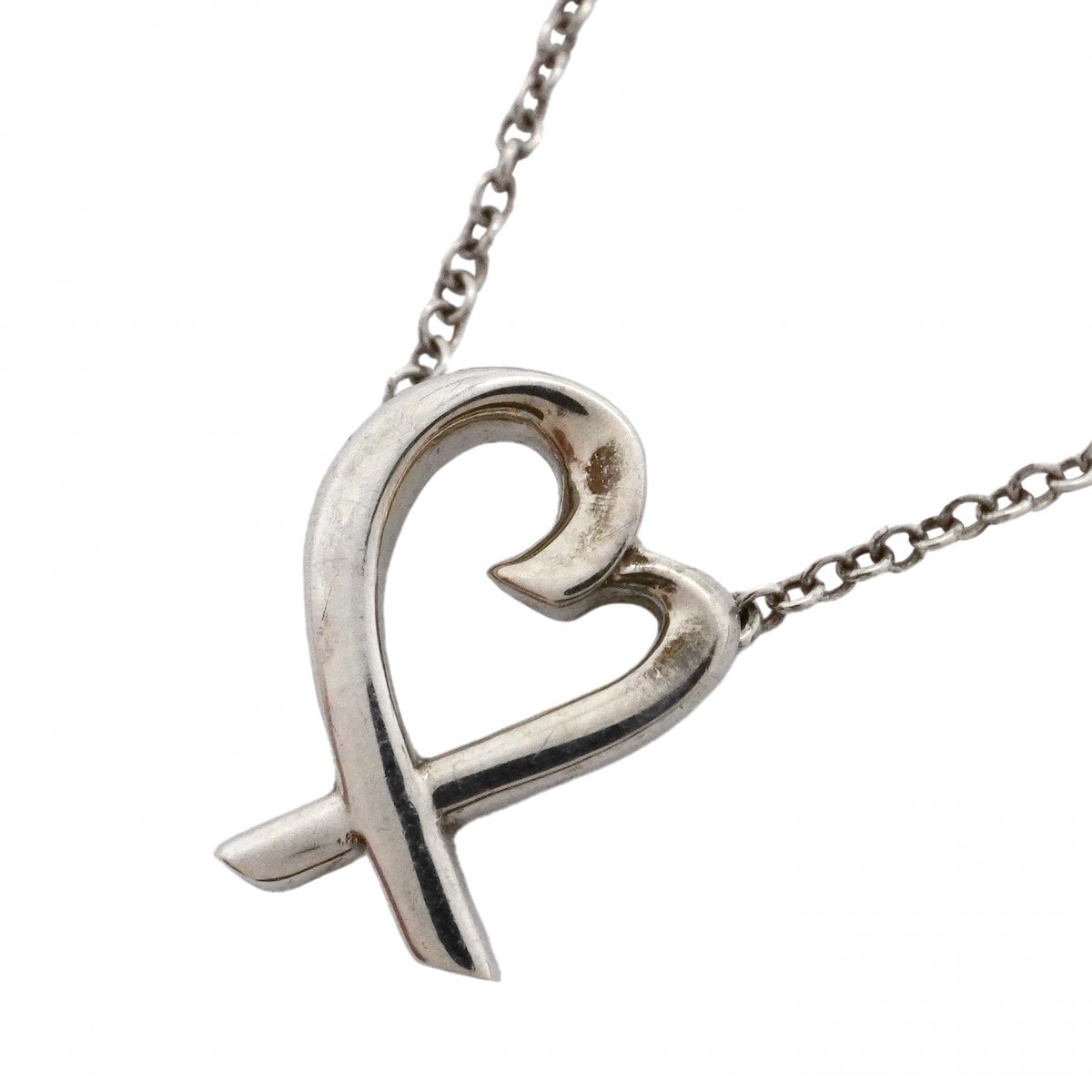 【6jdb0308-k】ティファニー ネックレス ラビングハート シルバー925【中古】レディース