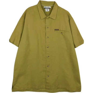 古着 00年代 コロンビア Columbia 半袖 ラミー×コットンシャツ メンズL相当/eaa655748