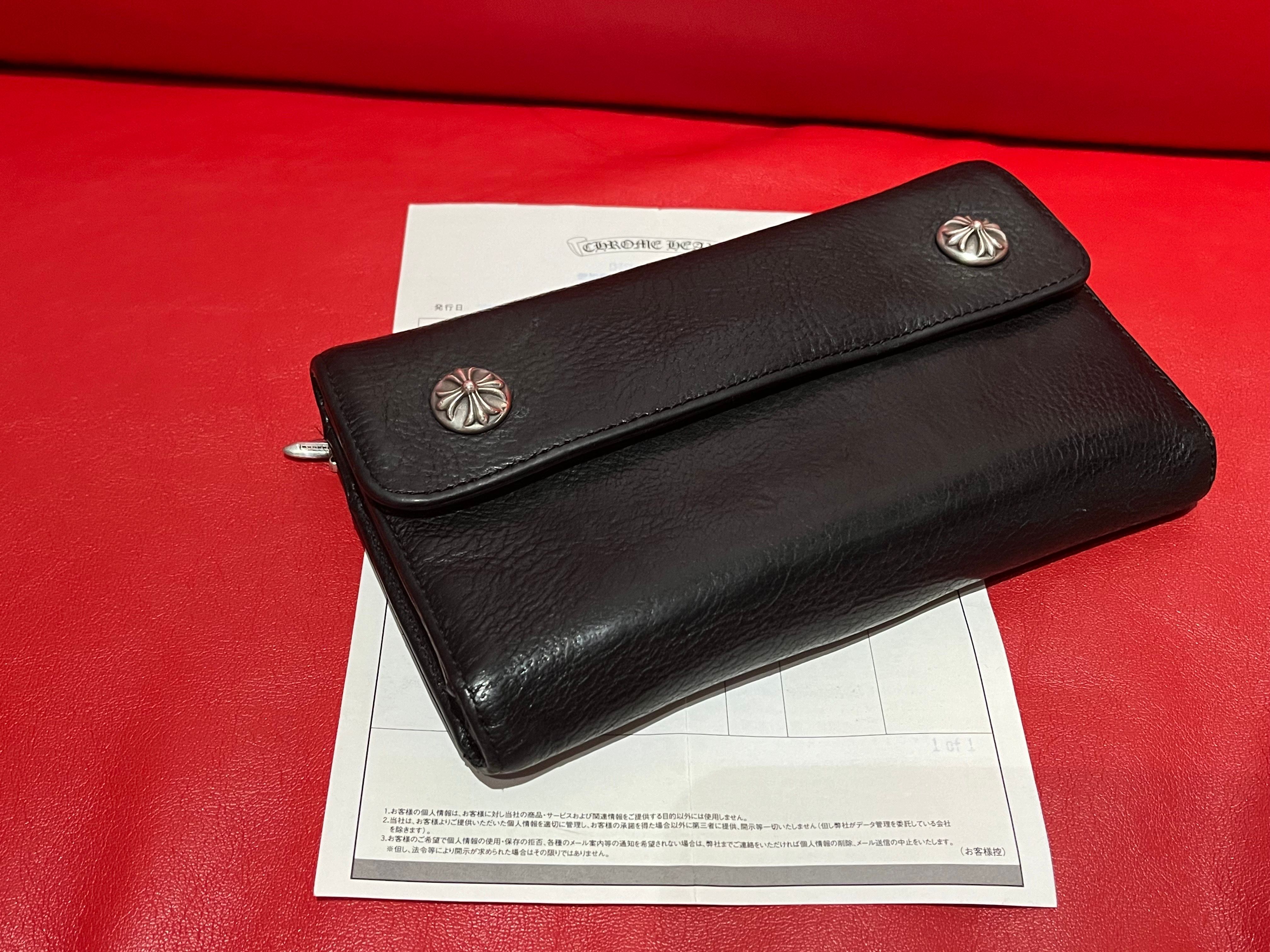 Chrome Hearts Wave Wallet Leather "Black"