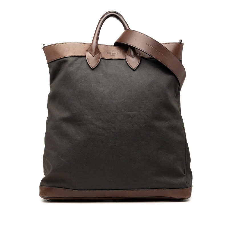 ルイ ヴィトン シャコー トートバッグ ショルダーバッグ 2WAY M93462 グレー ブラウン キャンバス レザー レディース LOUIS VUITTON 【中古】