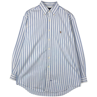 古着 ラルフローレン Ralph Lauren YARMOUTH 長袖 ボタンダウンストライプシャツ メンズM相当/eaa606771